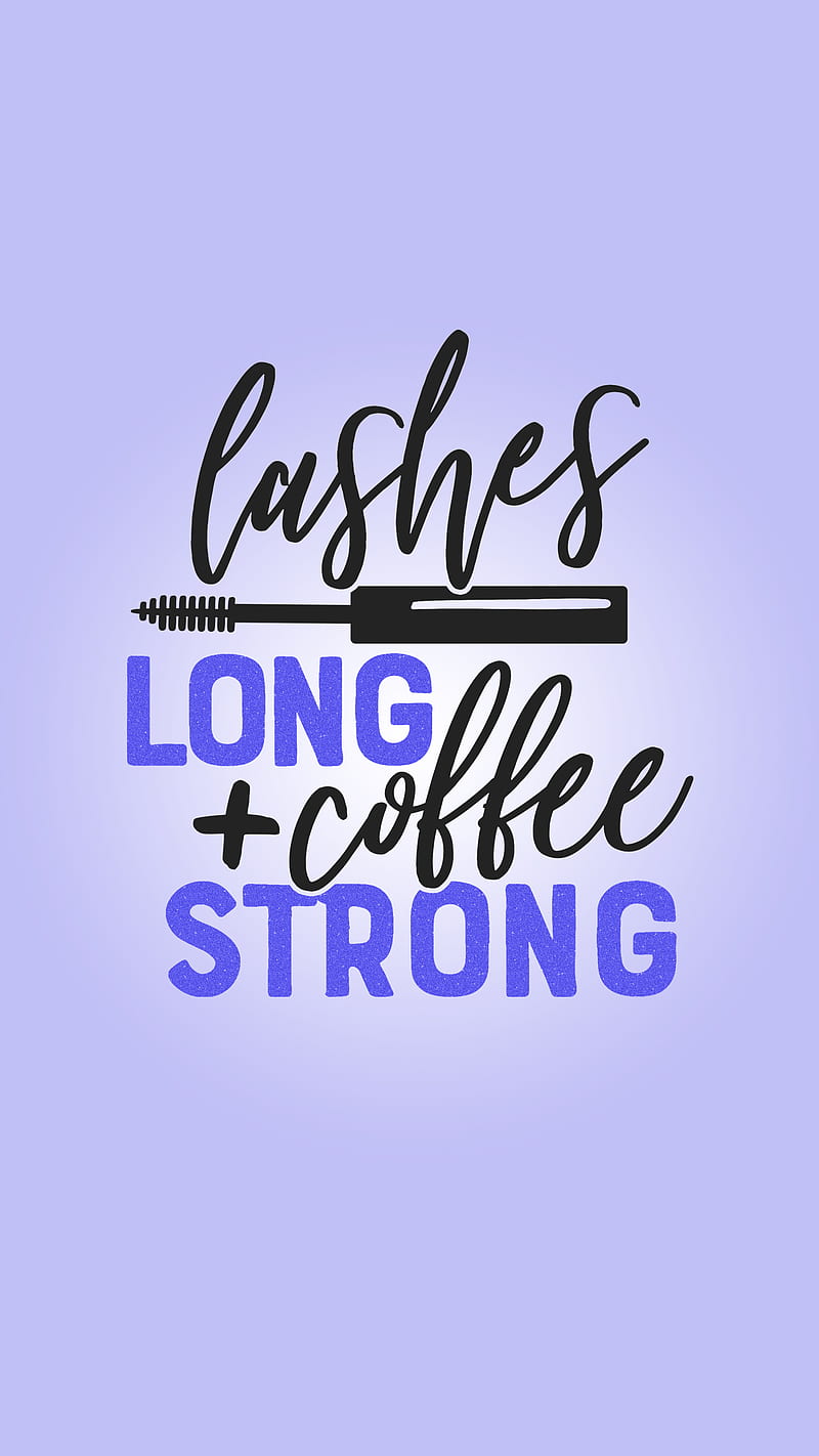 Lashes Long Coffee Str, Kiss, cosmetics, girly, makeup, mascara, purple, strong, HD phone wallpaper