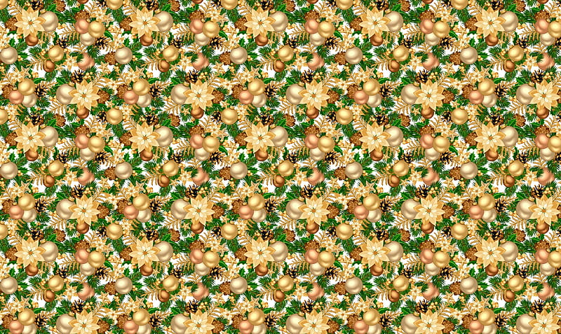 Texture, pattern, craciun, christmas, yellow, green, flower, paper, poinsettia, HD wallpaper