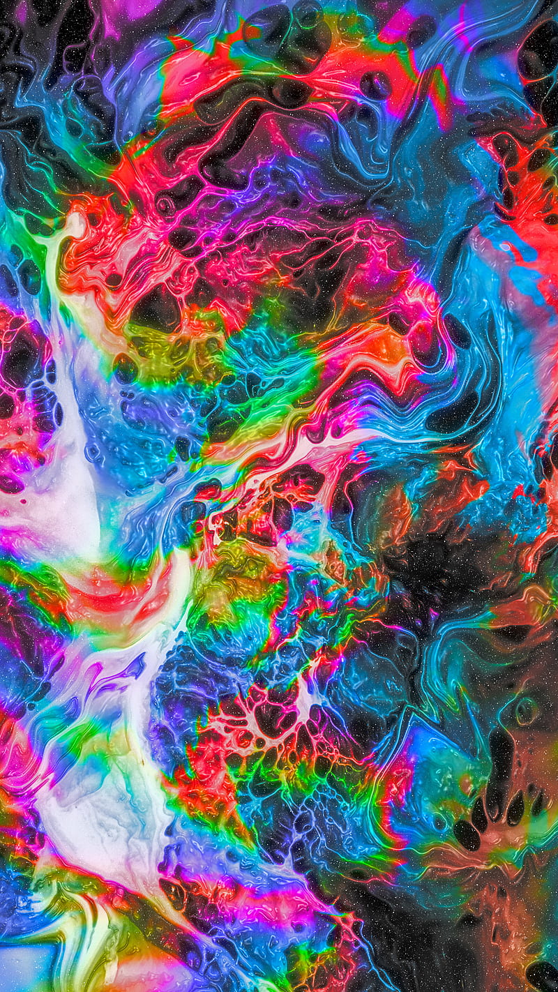 Give it Your Choir, Color, Colorful, Geoglyser, abstract, acrylic, bonito, blue, fluid, holographic, iridescent, pink, psicodelia, purple, rainbow, texture, trippy, vaporwave, waves, yellow, HD phone wallpaper
