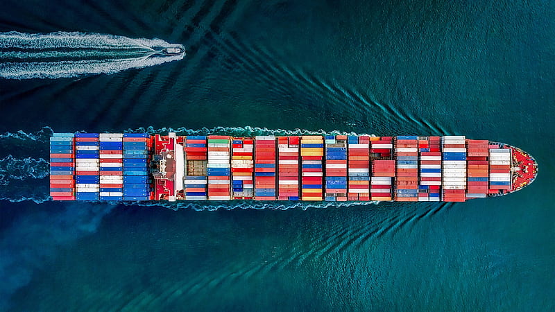 Container Ship in San Pedro California, HD wallpaper