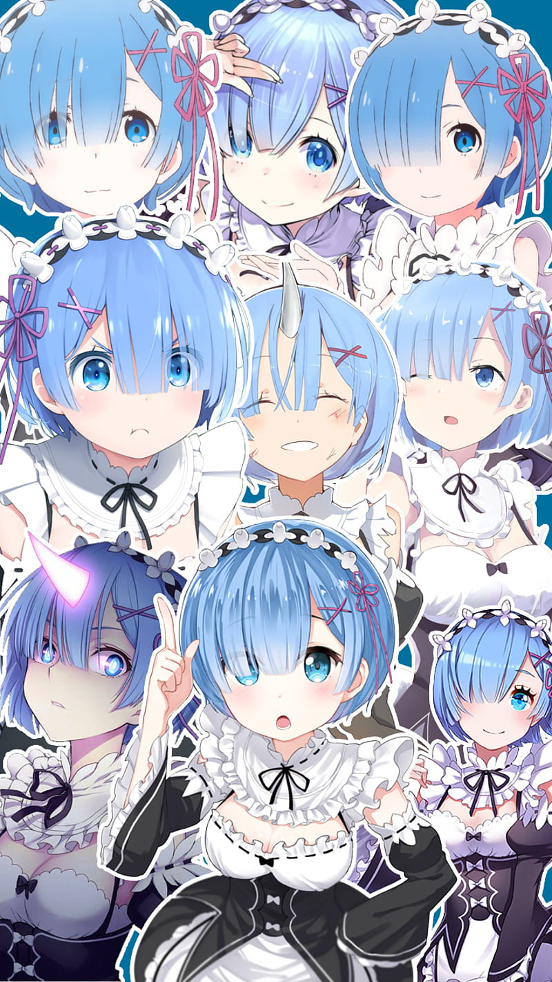 Rem, anime, cute, rezero, HD phone wallpaper