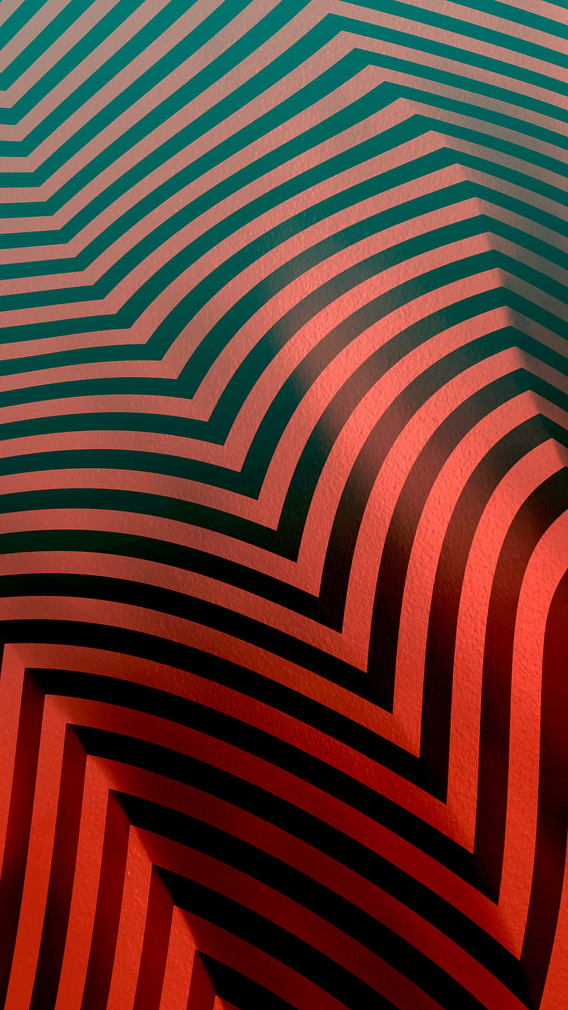 Shapes and Lines, abstract, arty, black, bright, crazy, curves highres, lines, red, shiny, zigzag, HD phone wallpaper