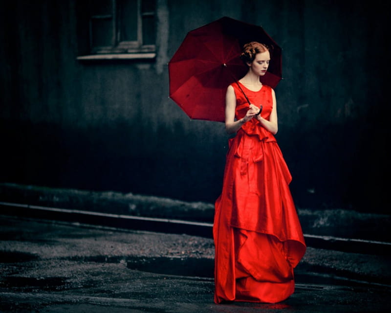 HD wallpaper sadness never gone umbrella dress model woman