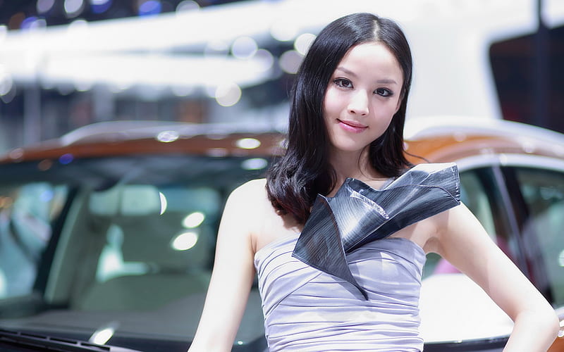 2012 Beijing International Auto Show beautiful models 10, HD wallpaper