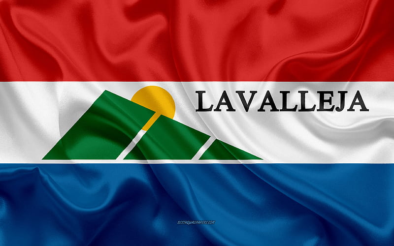 Flag of Lavalleja Department silk flag, department of Uruguay, silk texture, Lavalleja flag, Uruguay, Lavalleja Department, HD wallpaper
