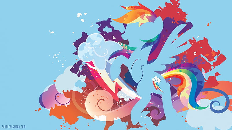 Rainbow Dash - MLP, Rainbow, My Little Pony, Rainbow Dash, Friendship is magic, HD wallpaper