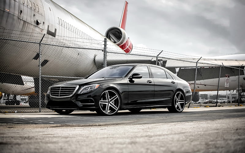 Mercedes S550, luxury sedan, business class, tuning S-class, German cars, Giovanna wheels, HD wallpaper