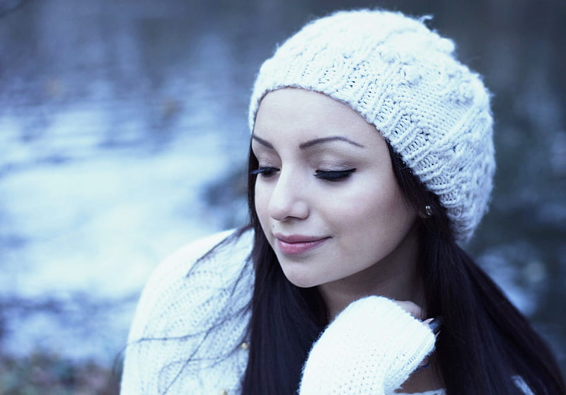 Chica De Invierno Bonita Maravilloso Asombroso Maravilloso Bonito