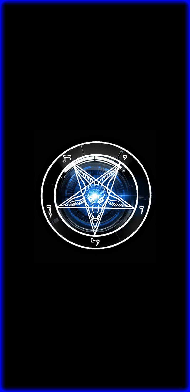73737733yehejd, blue, pentagram, satanic, tech, HD phone wallpaper
