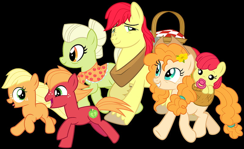 My Little Pony, My Little Pony: Friendship is Magic, Big Macintosh , Applejack (My Little Pony) , Granny Smith (My Little Pony) , Bright Mac , Pear Butter (My Little Pony) , Apple Bloom, HD wallpaper