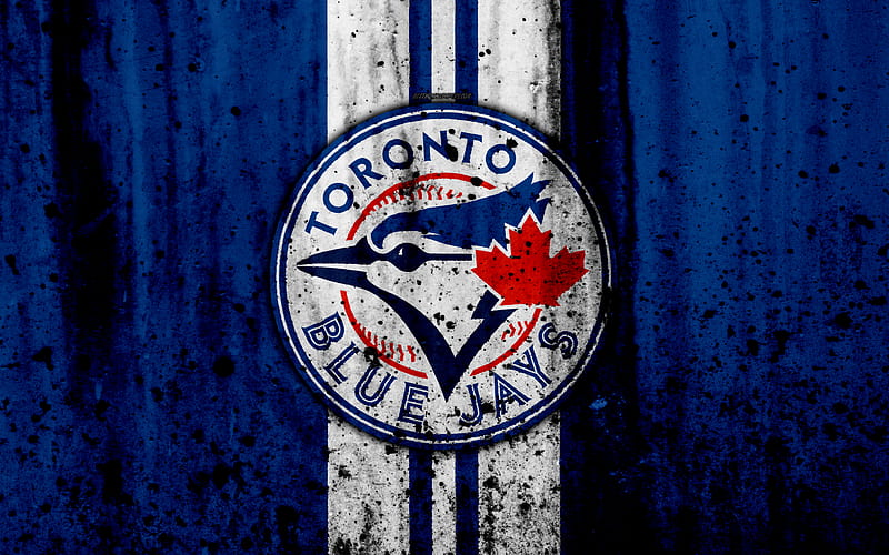 Toronto Blue Jays, grunge, baseball club, MLB, America, USA, Major League Baseball, stone texture, baseball, HD wallpaper