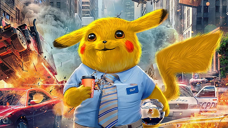 Pikachu as Guy Art, HD wallpaper