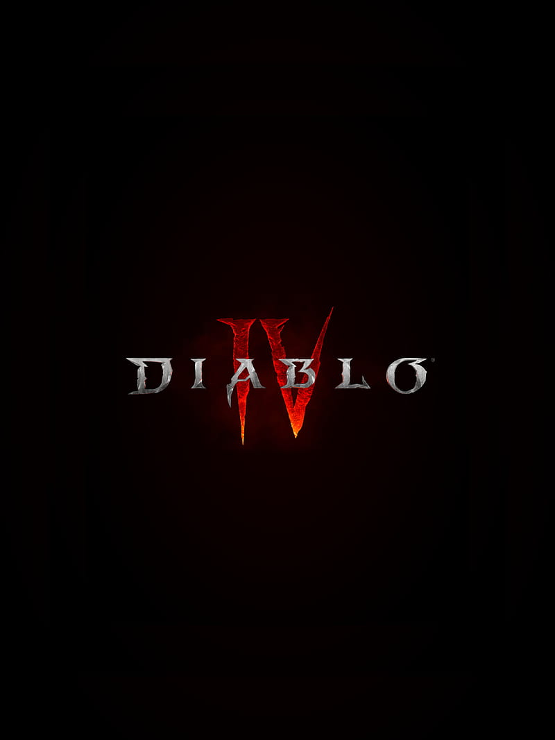 Diablo IV logo, d4, diablo 4, diablo iv, HD phone wallpaper
