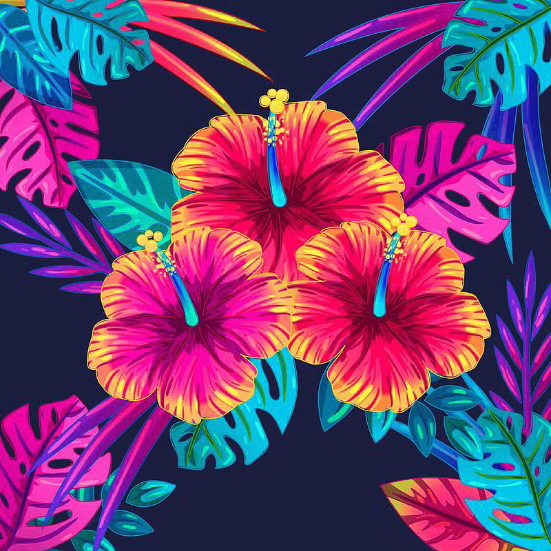 Hawaiian beauty, bright colors, flowers, smiles, HD phone wallpaper