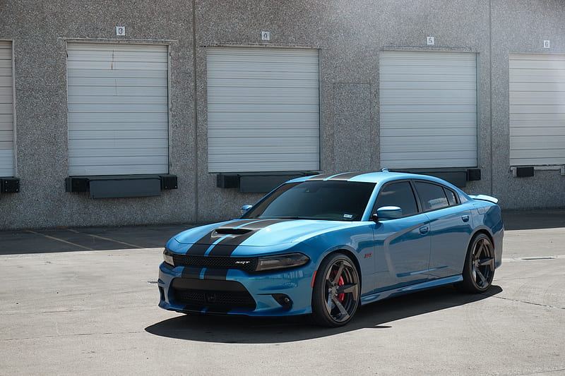 Dodge, Dodge Charger SRT, Blue Car, Car, Dodge Charger, Muscle Car, HD wallpaper