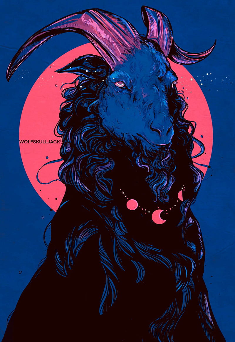Mystic Goat, art, HD phone wallpaper