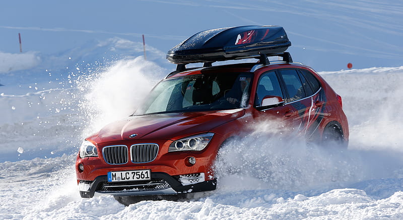 2013 BMW X1 Edition Powder Ride on Snow - Front , car, HD wallpaper