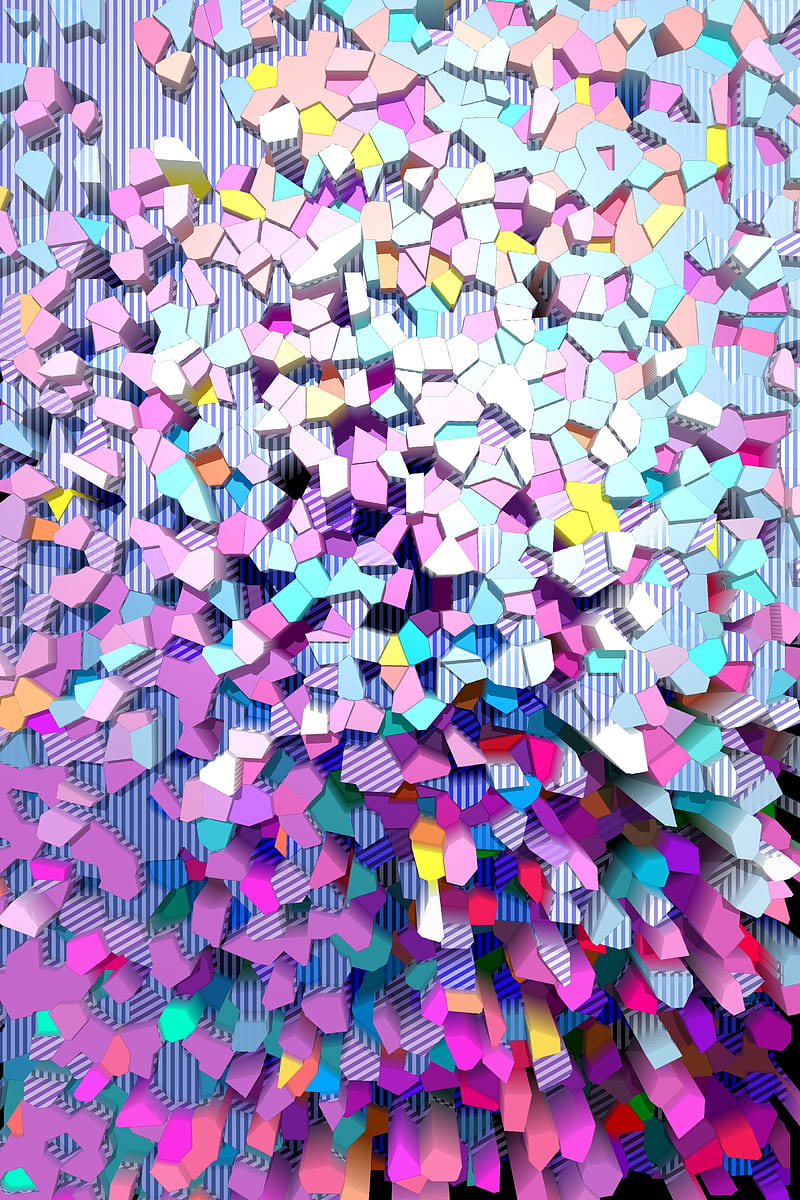 mosaic, fragments, colorful, abstraction, HD phone wallpaper