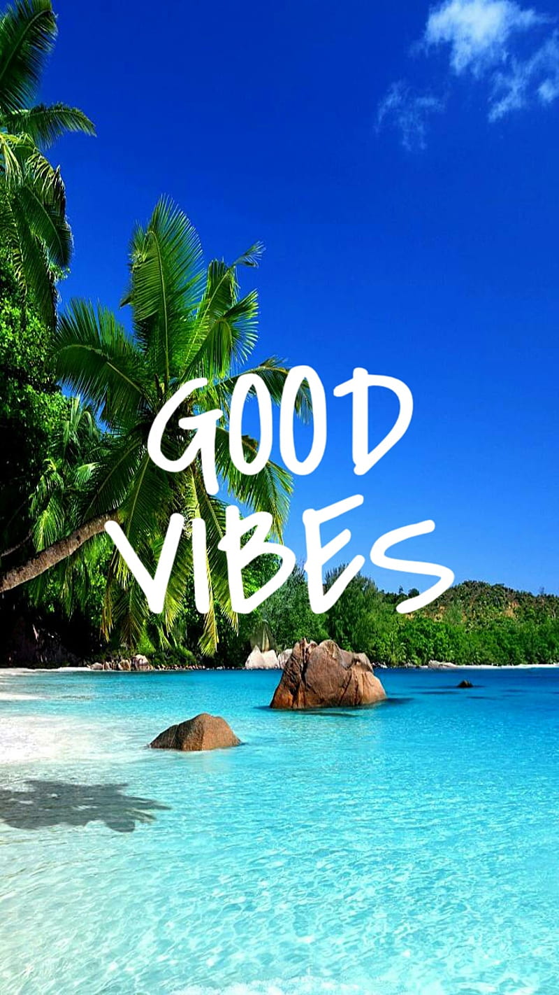 Good vibes, beach, beaches, port, rocks, sea, sun, tropical, view, HD phone wallpaper