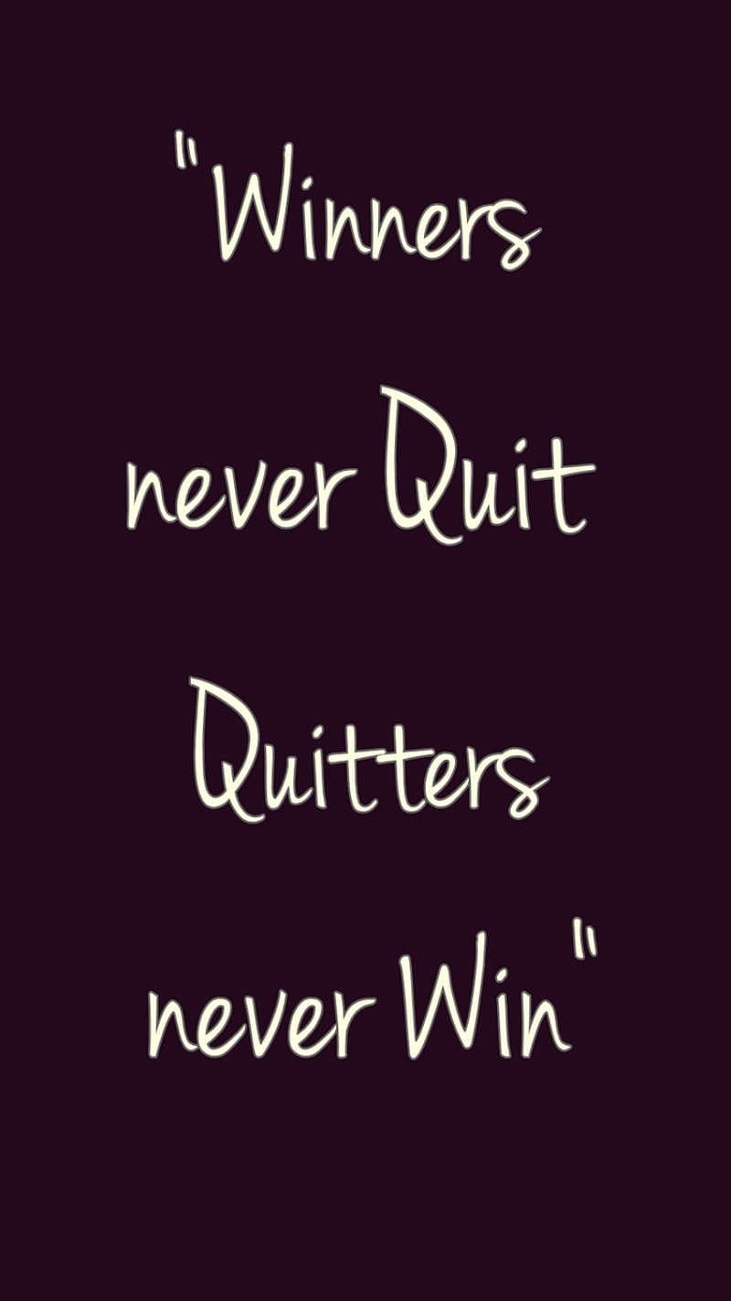 Never give up, 2015, give up, quitters, winners, HD phone wallpaper