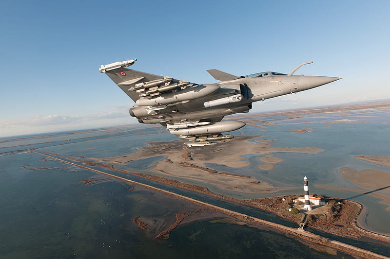 Jet Fighters, Dassault Rafale, Aircraft, Jet Fighter, Lighthouse, Warplane, HD wallpaper