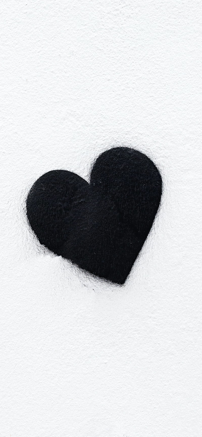 Heart, aesthetic, black, HD phone wallpaper