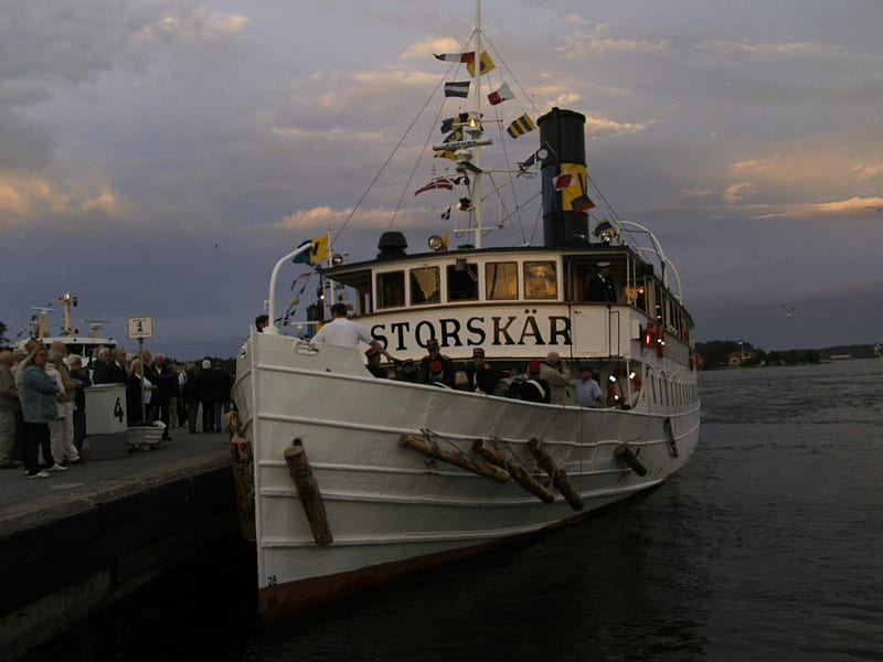 Steamboat, Sweden, Waxholm, Summer, Stockholm, HD wallpaper
