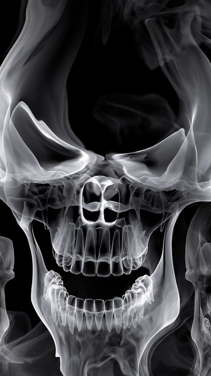Skull smoke, black, gray, HD phone wallpaper | Peakpx