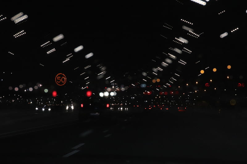 Road, night, movement, lights, glare, blur, HD wallpaper | Peakpx