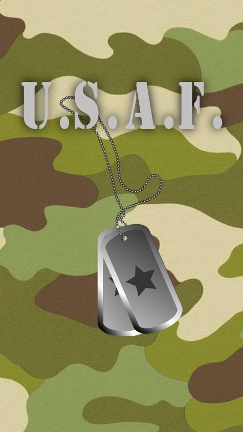 USAF, camo, dog tags, green, military, HD phone wallpaper | Peakpx