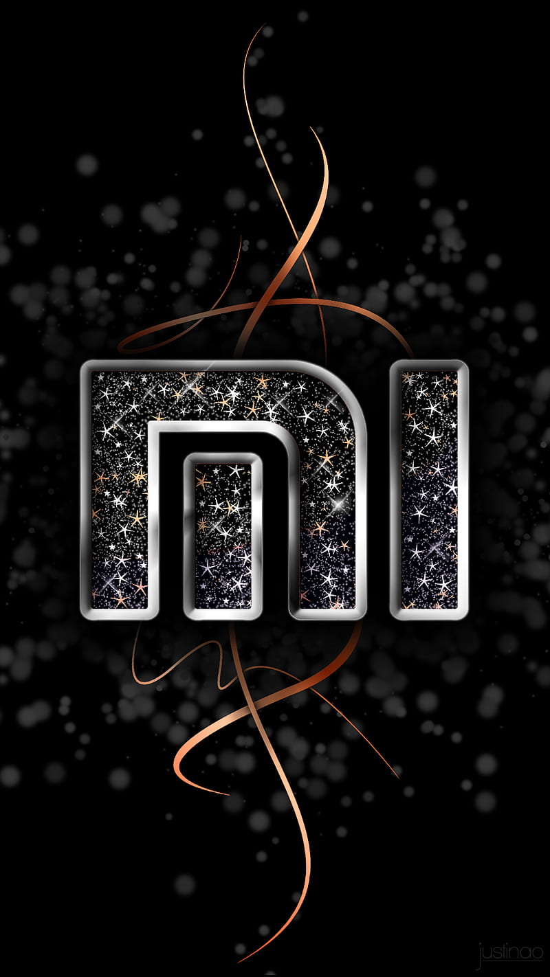 mi logo v2, black, mi logo, orange, xiaomi, xiaomi logo, HD phone wallpaper