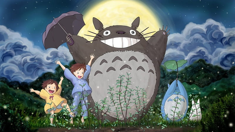 My Neighbor Totoro, Totoro, Anime, Night, HD wallpaper