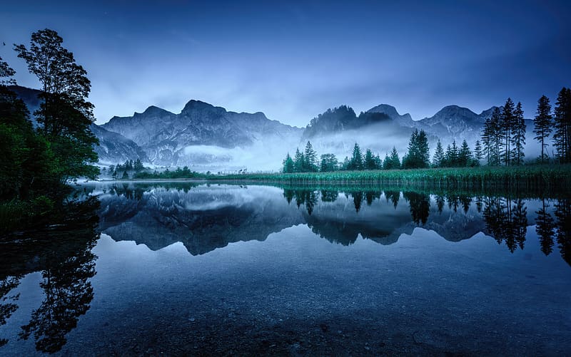 Lake Almsee In Austria, lake, reflection, nature, HD wallpaper