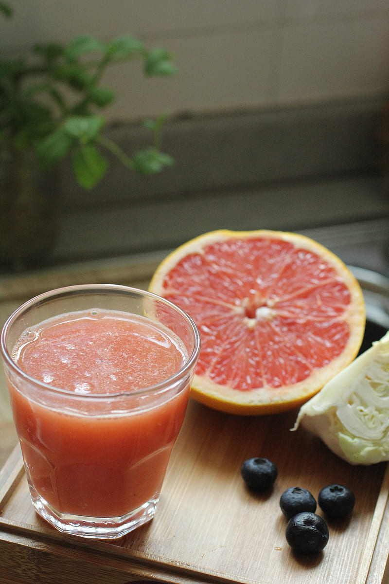 grapefruit, juice, smoothie, fruit, fresh, glass, HD phone wallpaper