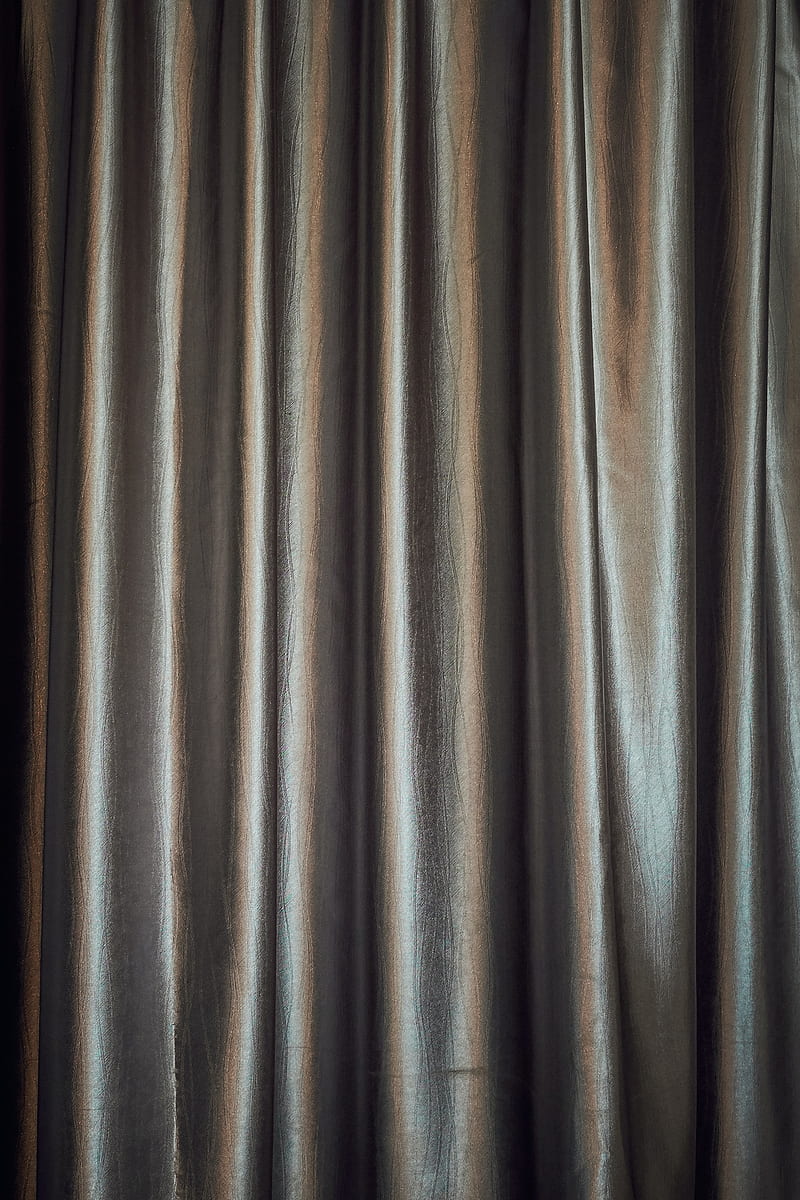 curtains, folds, wavy, gray, HD phone wallpaper