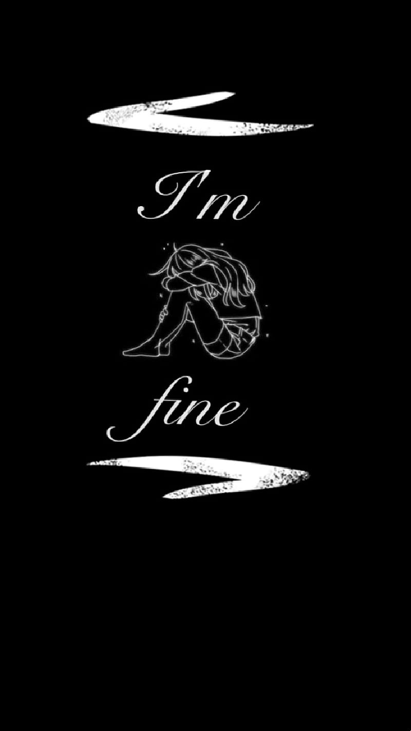 Aesthetic Quotes - Im Fine Wallpaper Download | MobCup