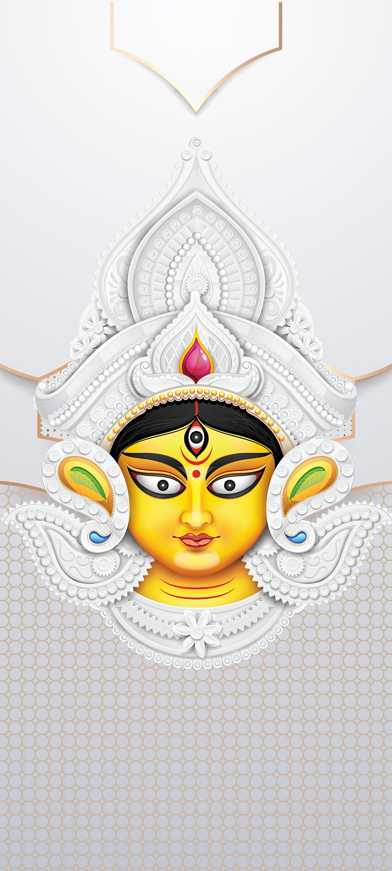 Navratri special beautiful, innovative and interesting drawing of Maa Durga  face/ Maa Durga drawing