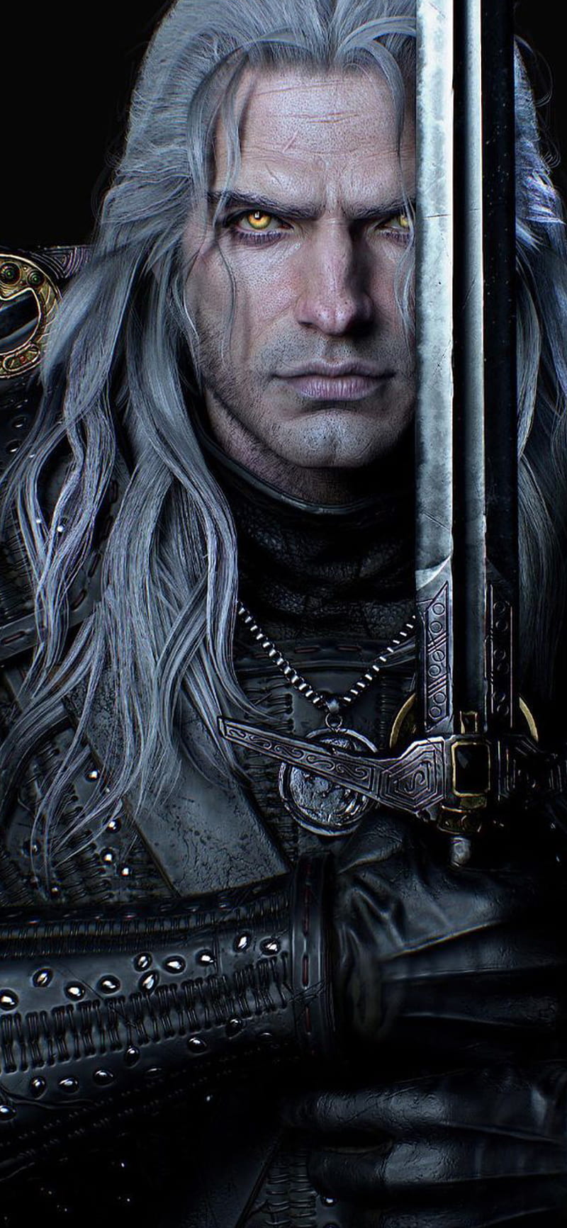 Geralt Of Rivia, geraltofrivia, art, witcher, games, HD phone wallpaper