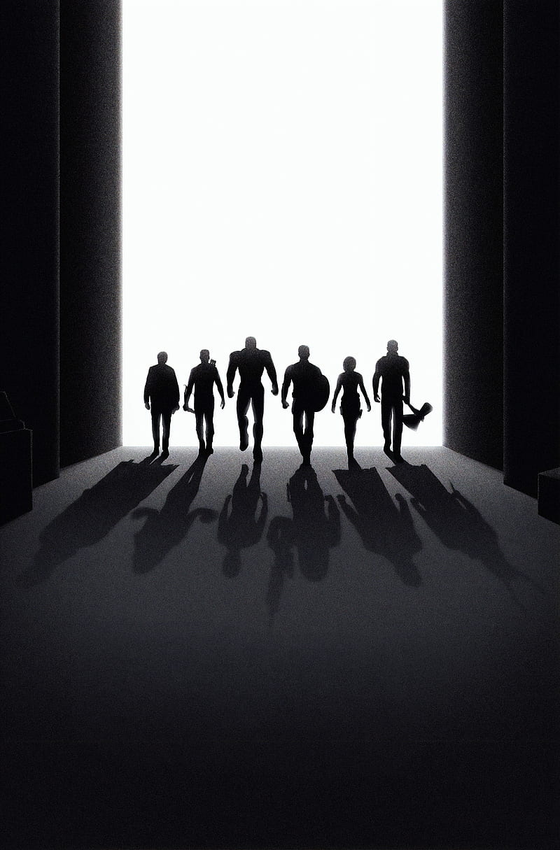 avengers: endgame, silhouette, back view, walking, Movies, HD phone wallpaper