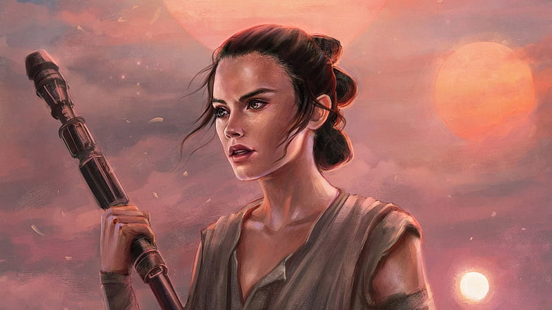 Rey In Star Wars, rey, artwork, star-wars, artstation, HD wallpaper