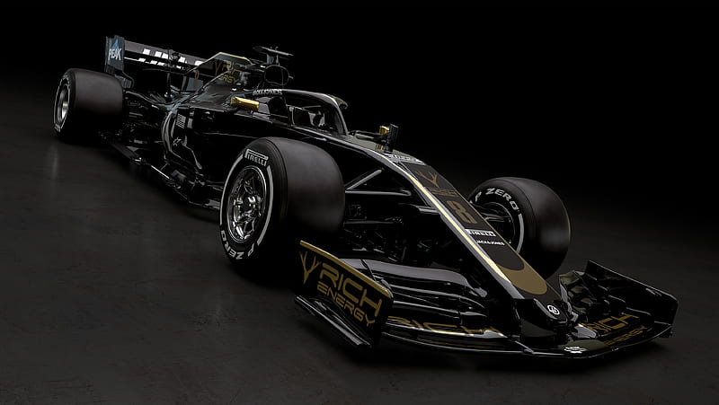 formula 1, black, haas vf-19, racing cars, Vehicle, HD wallpaper