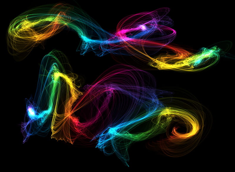 Neon Texture, abstract, colorful, colors, smoke, HD wallpaper