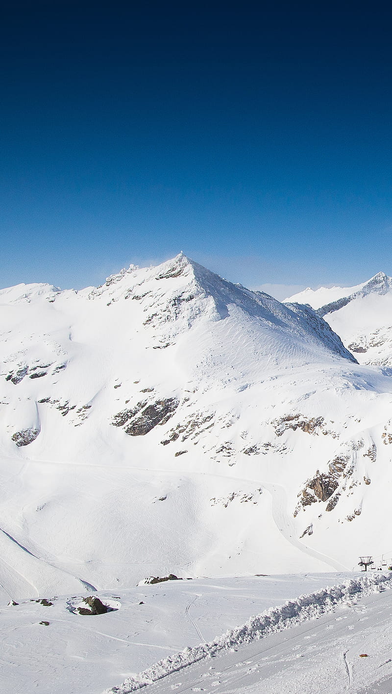 Winter Mountain, blue, brown, ice, rock, sky, white, HD phone wallpaper ...