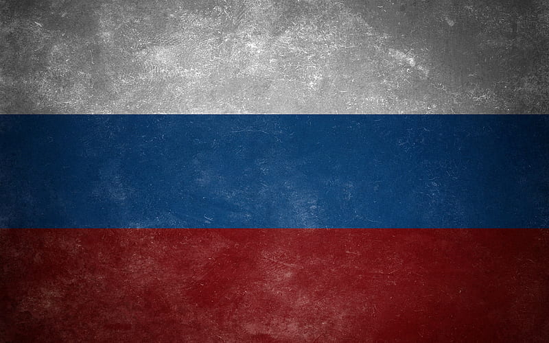 Flag of Russia, wall texture, national symbol, Russian Federation, art, Russian flag, HD wallpaper