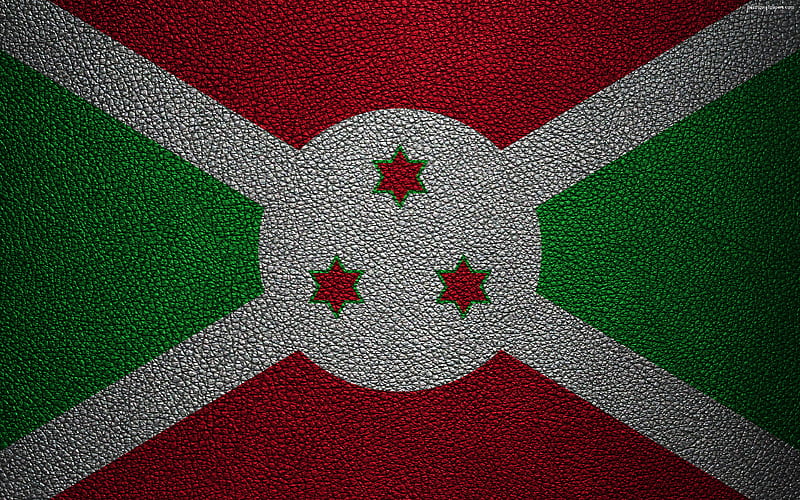 Flag of Burundi, leather texture Burundi flag, Africa, flags of the world, African flags, Burundi, HD wallpaper