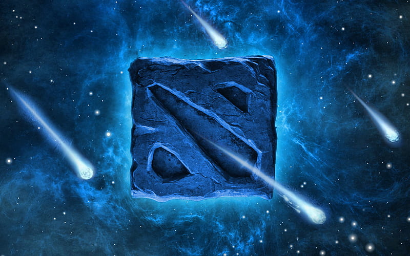 Dota 2 logo galaxy, blue background, Dota2, creative, Dota 2 logo in space, Dota  2, HD wallpaper | Peakpx