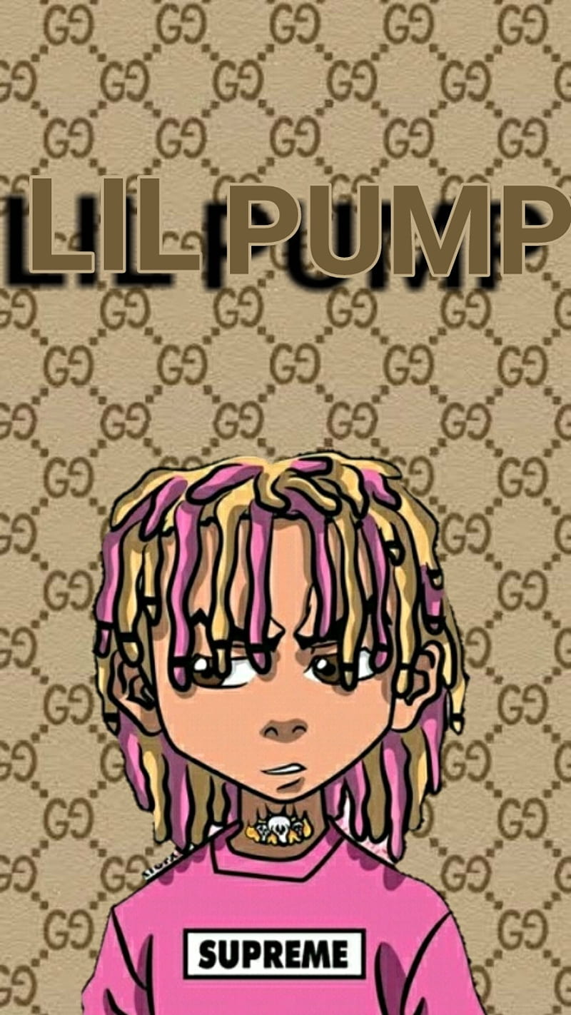 lil pump gucci, esketit, gucci lil, lilpump, music, pink, pump, supreme, HD phone wallpaper