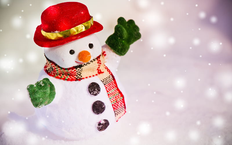 snowman, winter, snow, new year, snowmen, Christmas, HD wallpaper
