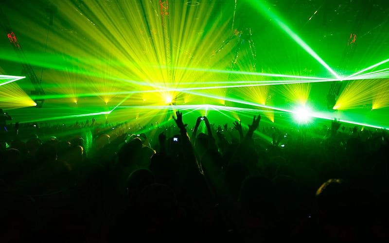 Club Lights (1), festival, house, music, clublights, dancing, lights, club, crowd, trance, entertainment, people, party, SkyPhoenixX1, dance, HD wallpaper