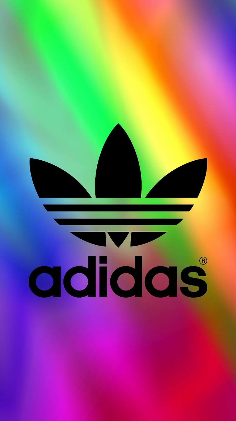 Adidas-Colorful, colorful, edit, funny, original, HD phone wallpaper Peakpx